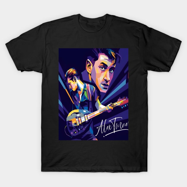 Alex Turner Wpap pop art T-Shirt by Jaya art